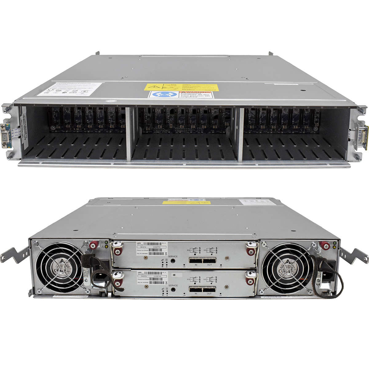 HP MSA 2050 SFF Enclosure Q1J07B 2x 6G x2 Controller 876146-001 24x SFF 2.5 noHDD