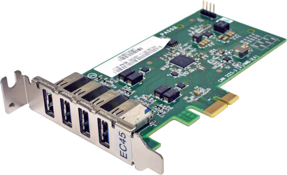 IBM 00E2931 Quad-Port USB 3.0 Adapter PCIe x1 LP