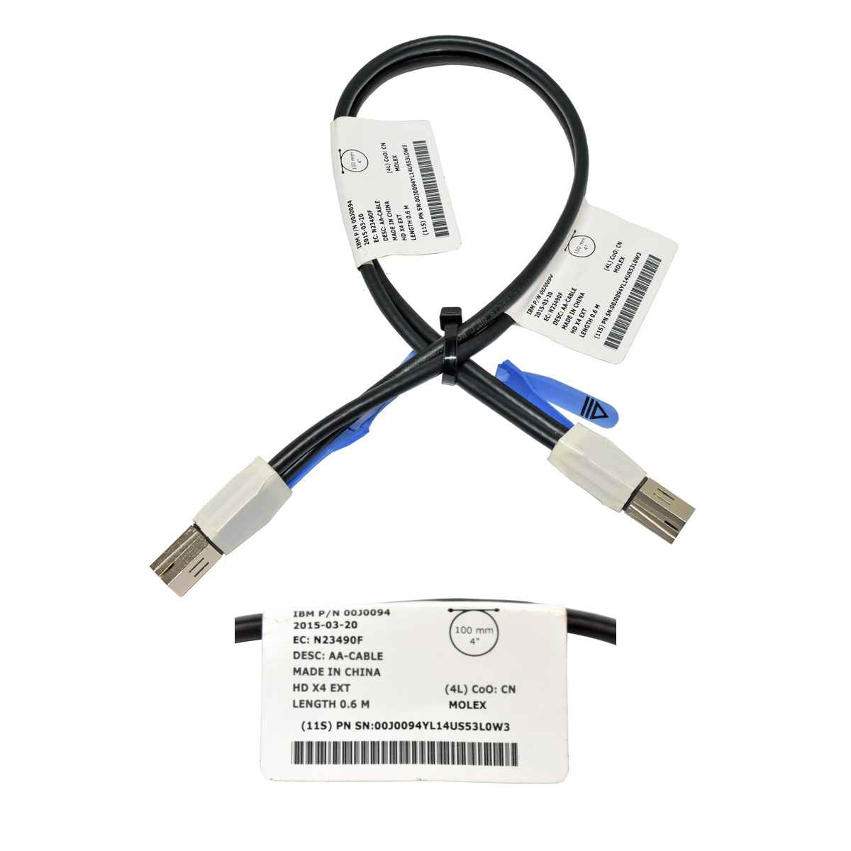 Datenkabel 0,6m IBM 12G Mini SAS HD Kabel 00J0094 SFF-8644 - SFF-8644 Datenkabel 0,6m IBM 12G Mini SAS HD Kabel 00J0094 SFF-8644 - SFF-8644