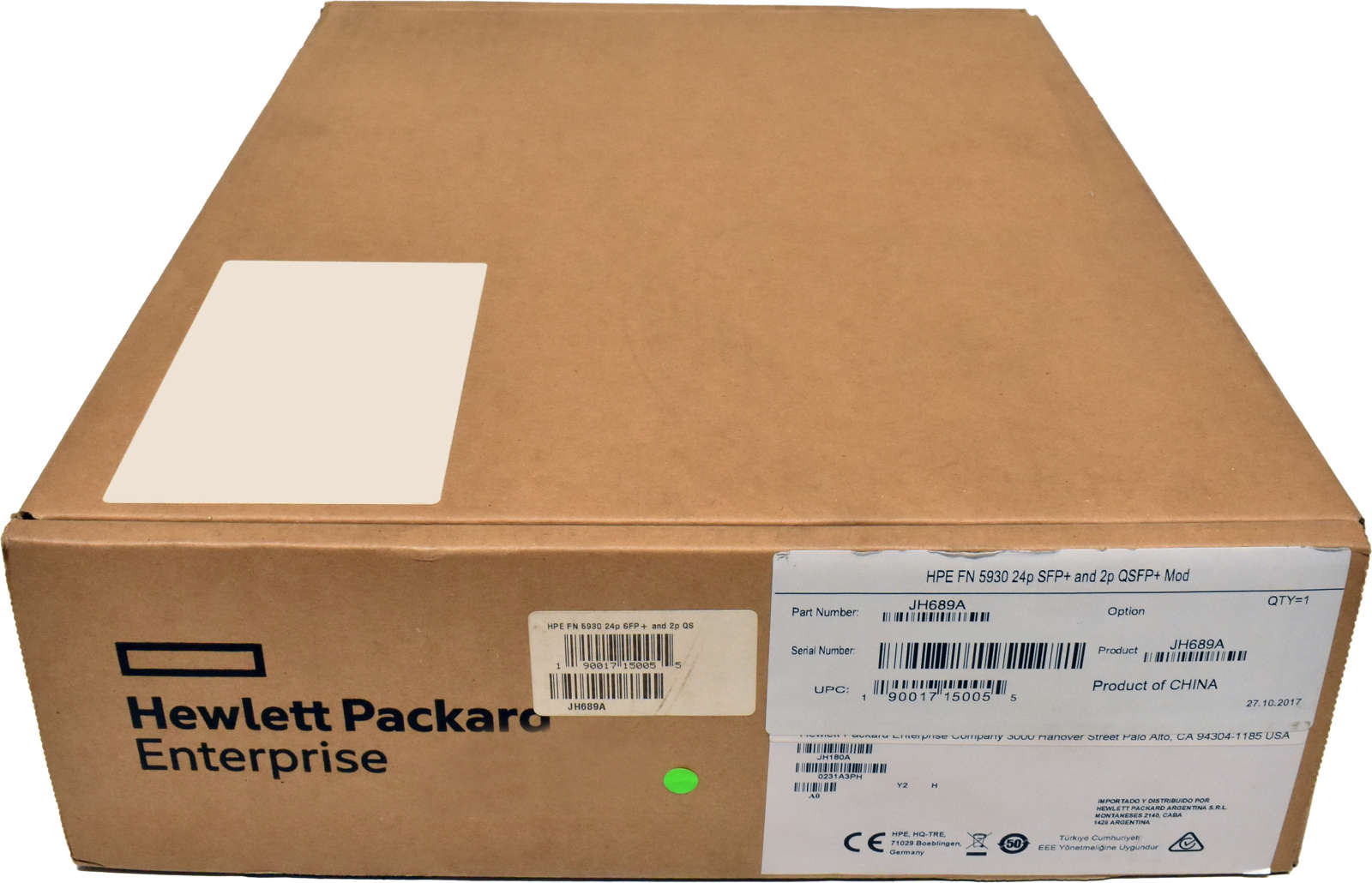 HP JH689A 24-Port 10G SFP+ 2x 40G QSFP Module for FlexNetwork 5930/5940 Series Switches NEW NEU