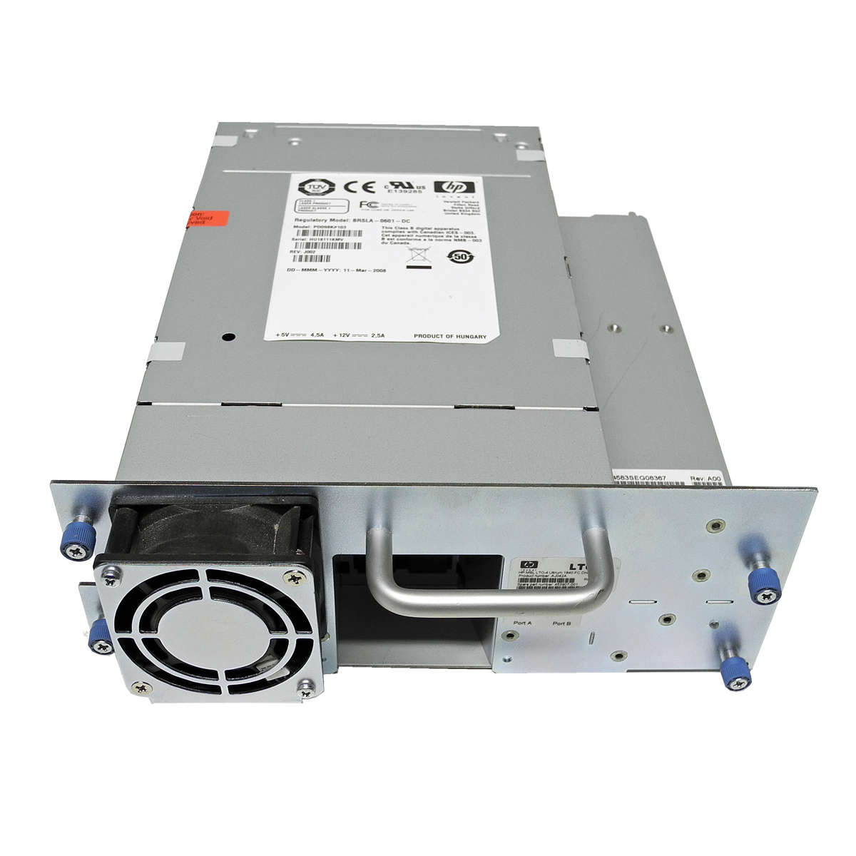 HP-Ultrium-1840-BRSLA-0601-DC-LTO-4-PD098K-AJ042A-001.jpg HP Ultrium 1840 BRSLA-0601-DC LTO-4 PD098K AJ042A 453907-001 Dual SFP 4G FC Tape Drive 2x Mini GBIC
