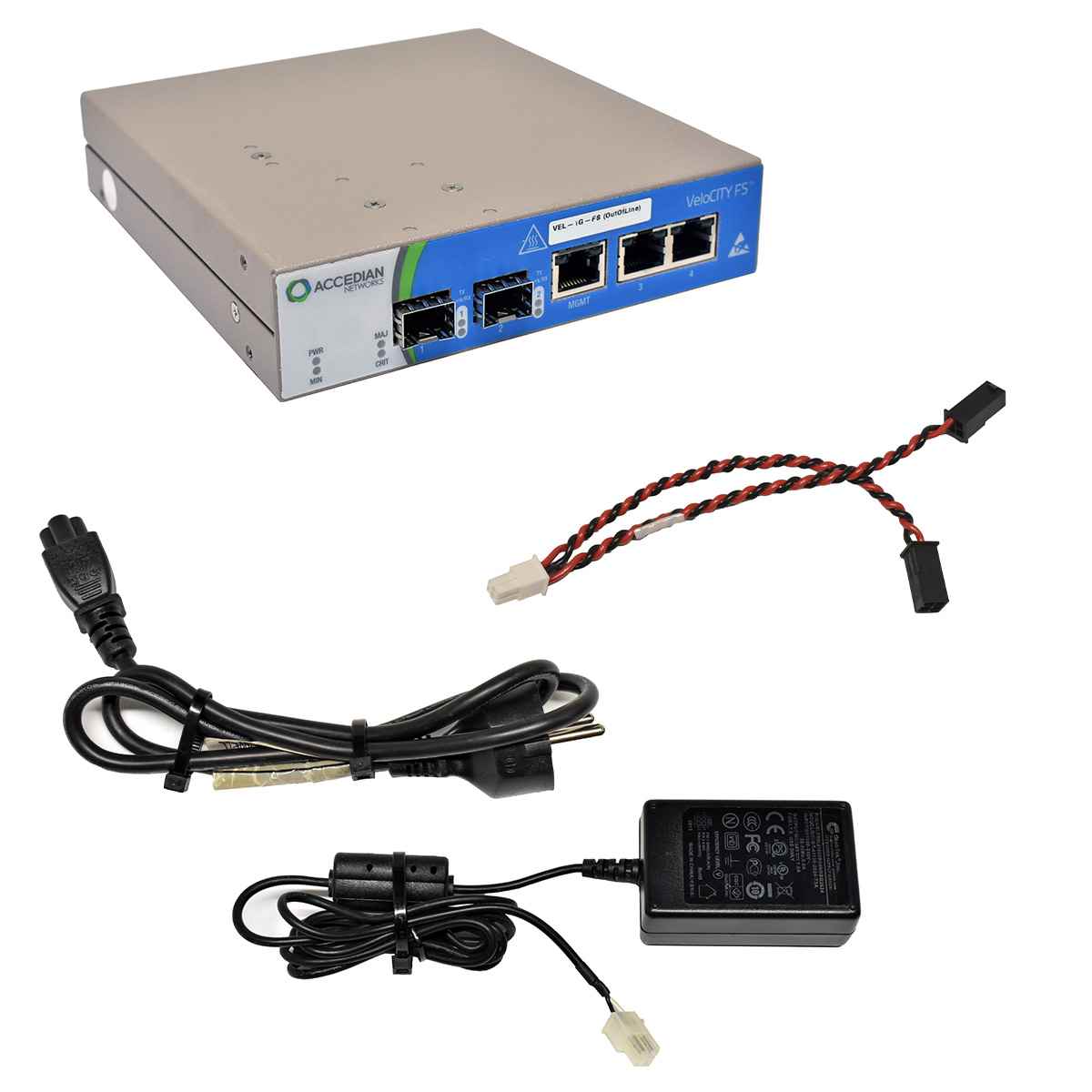 Accedian VeloCITY FS VEL-1G-FS (OUT) 501-018-11 Network measurements device + PSU +Cables Accedian VeloCITY FS VEL-1G-FS (OUT) 501-018-11 Network measurements device + PSU +Cables