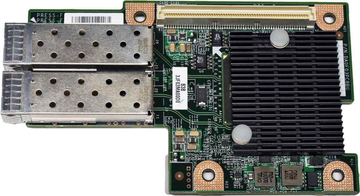 Quanta 10Gb Dual-Port SFP+ Mezzanine Card S1G D51B DA0F03PC8B0 3JF03MA00D0 B3B Quanta 10Gb Dual-Port SFP+ Mezzanine Card S1G D51B DA0F03PC8B0 3JF03MA00D0 B3B
