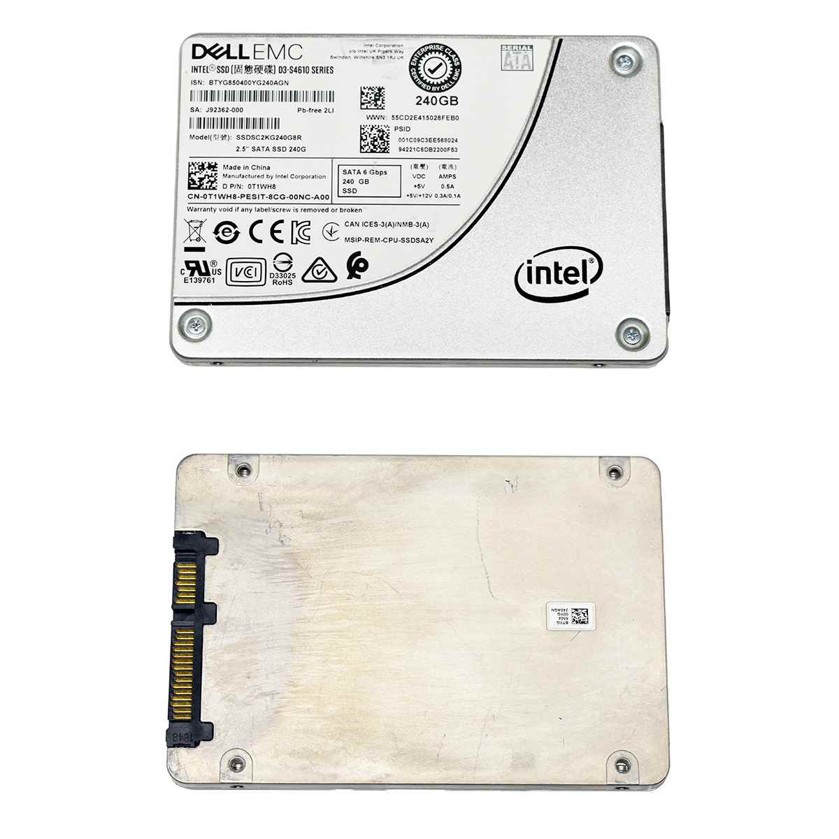 Dell EMC Intel SSD D3-S4610 Series 240GB 2.5 Zoll 6G SATA SSDSC2KG240G8R 0T1WH8 Dell EMC Intel SSD D3-S4610 Series 240GB 2.5 Zoll 6G SATA SSDSC2KG240G8R 0T1WH8