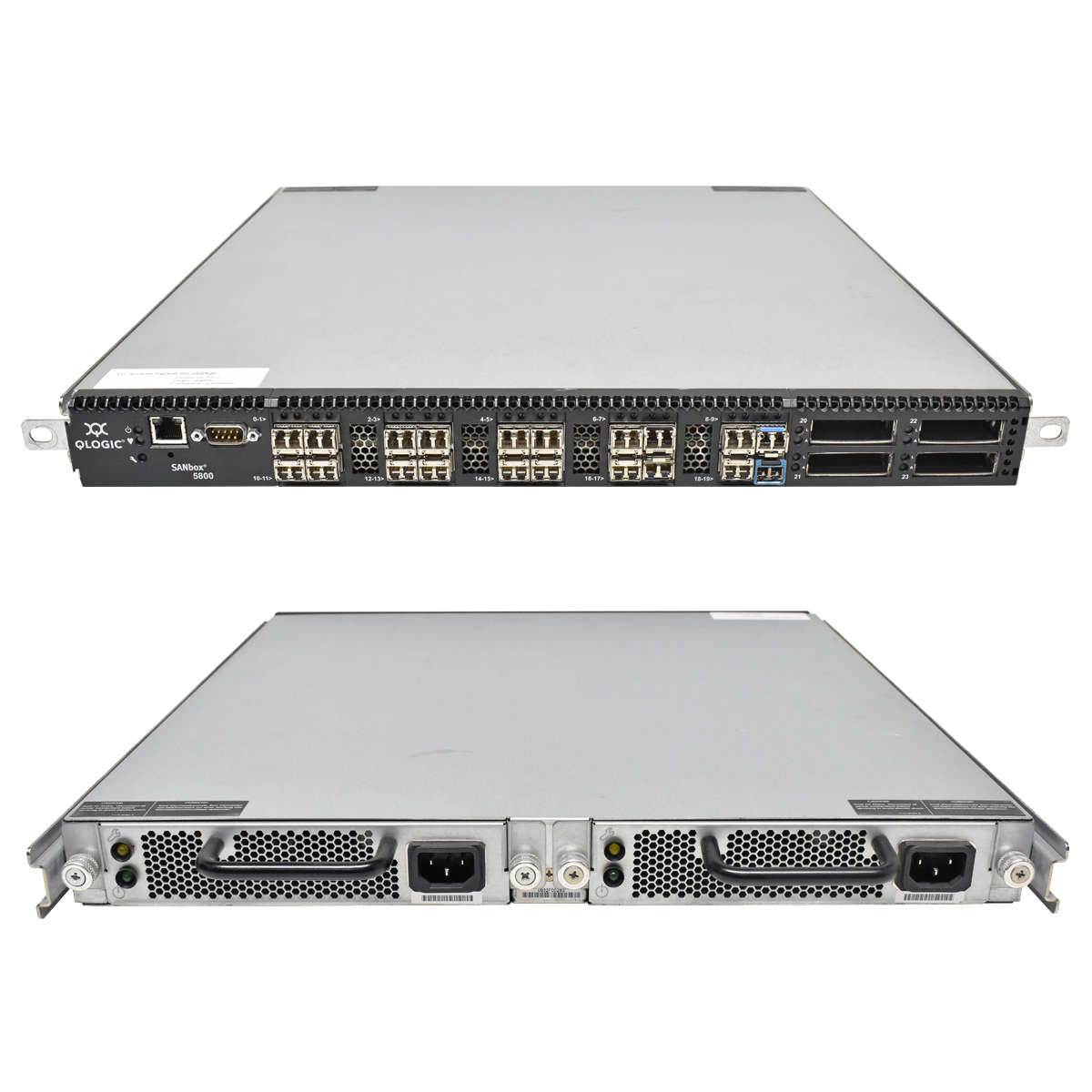 QLogic-SANbox-SB5802V-20A8-31970-01-8G-24-Port-Sta-001.jpg QLogic SANbox SB5802V-20A8 31970-01 8G 24-Port Stackable FC Switch 20 Mini GBICs