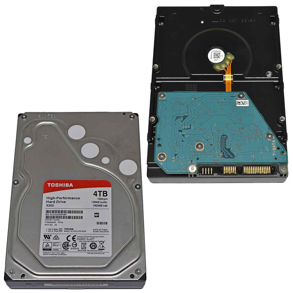 Toshiba 4TB 3,5" 7,2K 6G SATA III Festplatte HDWE140UZSVA Toshiba 4TB 3,5" 7,2K 6G SATA III Festplatte HDWE140UZSVA