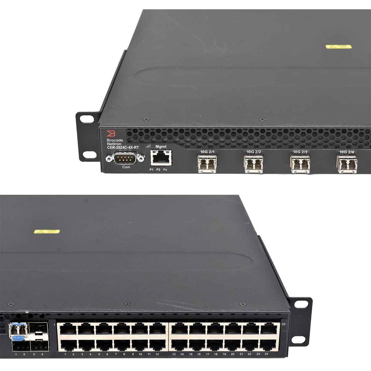 Brocade NetIron CER-2024C-4X-RT 24-Port RJ-45 GE Router 4x SFP 4x SFP+ 5 Mini GBICs Brocade NetIron CER-2024C-4X-RT 24-Port RJ-45 GE Router 4x SFP 4x SFP+ 5 Mini GBICs