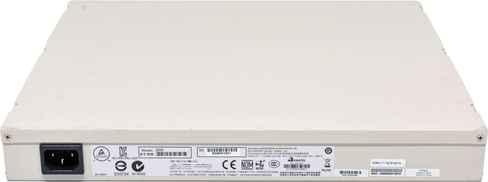 Aruba 3200 3200XM Mobility Controller Wireless LAN Controller