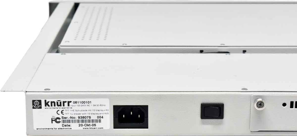 Knürr 061100101 TFT 1U Drawer KVM Rack Console 15" DE Knürr 061100101 TFT 1U Drawer KVM Rack Console 15" DE