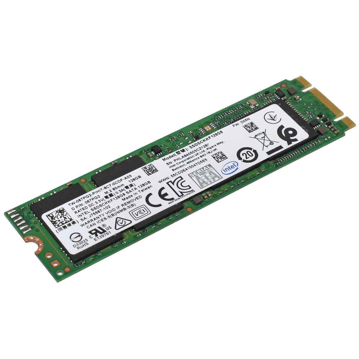 orig. Dell Intel SSD 128 GB SATA III M.2 2280 067PG2 SSDSCKKF128G8 orig. Dell Intel SSD 128 GB SATA III M.2 2280 067PG2 SSDSCKKF128G8