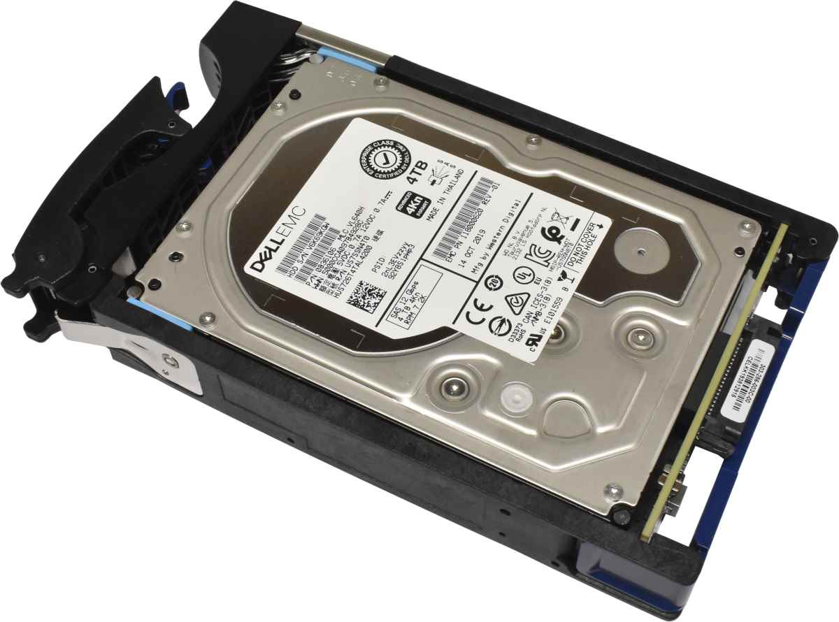 Dell EMC 4TB 3.5" 12G 7.2K SAS HDD Festplatte HUS726T4TAL4200 0B36106 mit Rahmen