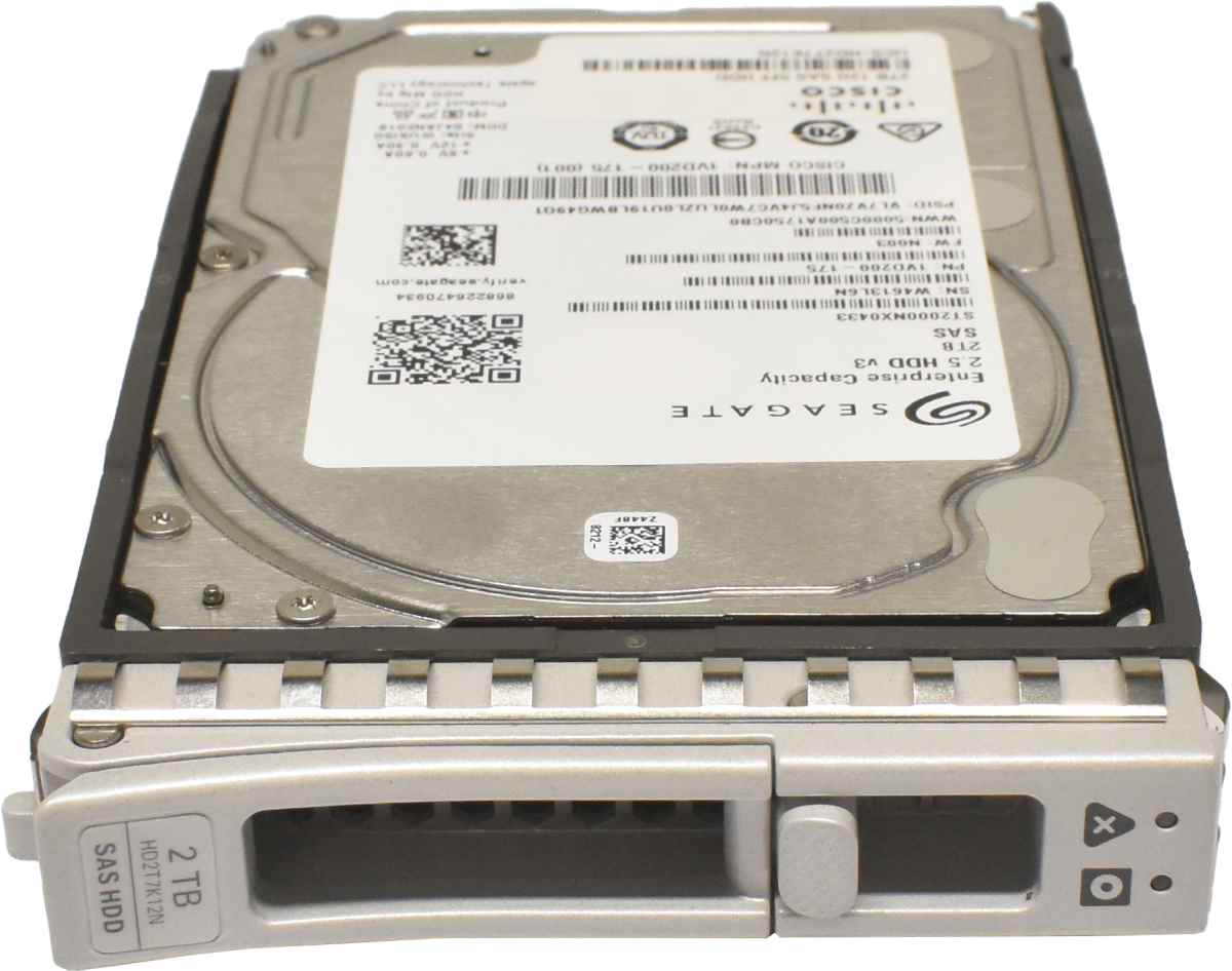 Cisco Seagate 2TB 2.5" 7.2K 12G SAS HDD Festplatte ST2000NX0433 UCS-HD2T7K12N mit Rahmen Cisco Seagate 2TB 2.5" 7.2K 12G SAS HDD Festplatte ST2000NX0433 UCS-HD2T7K12N mit Rahmen