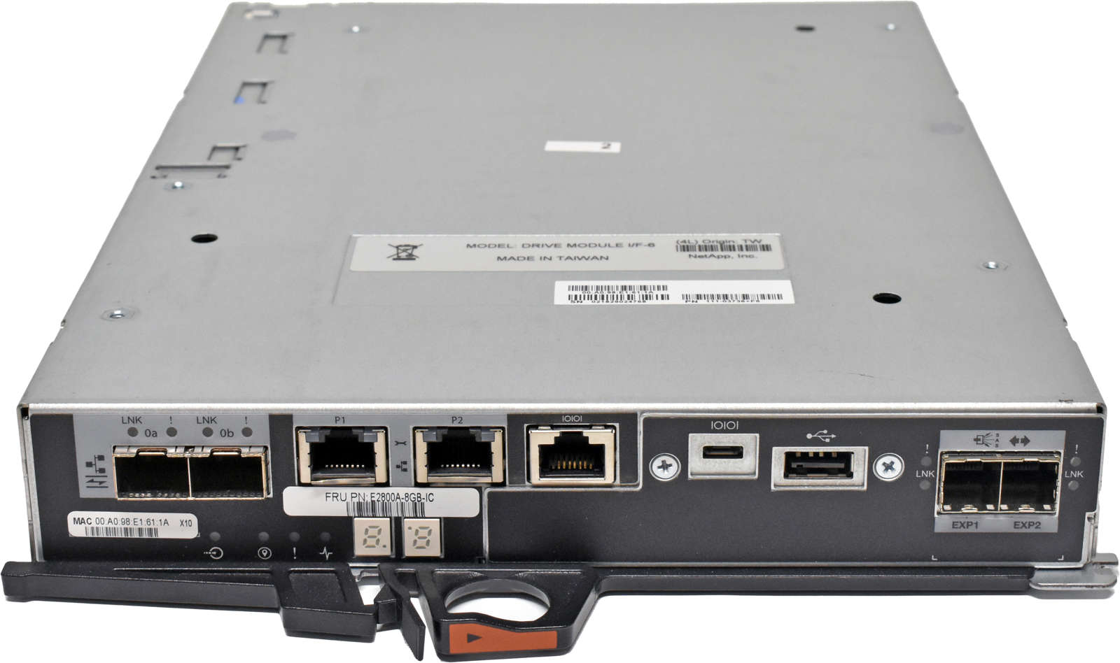 NetApp-E2800-Controller-für-E-Series-E2800A-8GB-IC-003.jpg NetApp E2800 Controller für E-Series E2800A-8GB-IC 111-03736 2x 16G/10GE SFP+