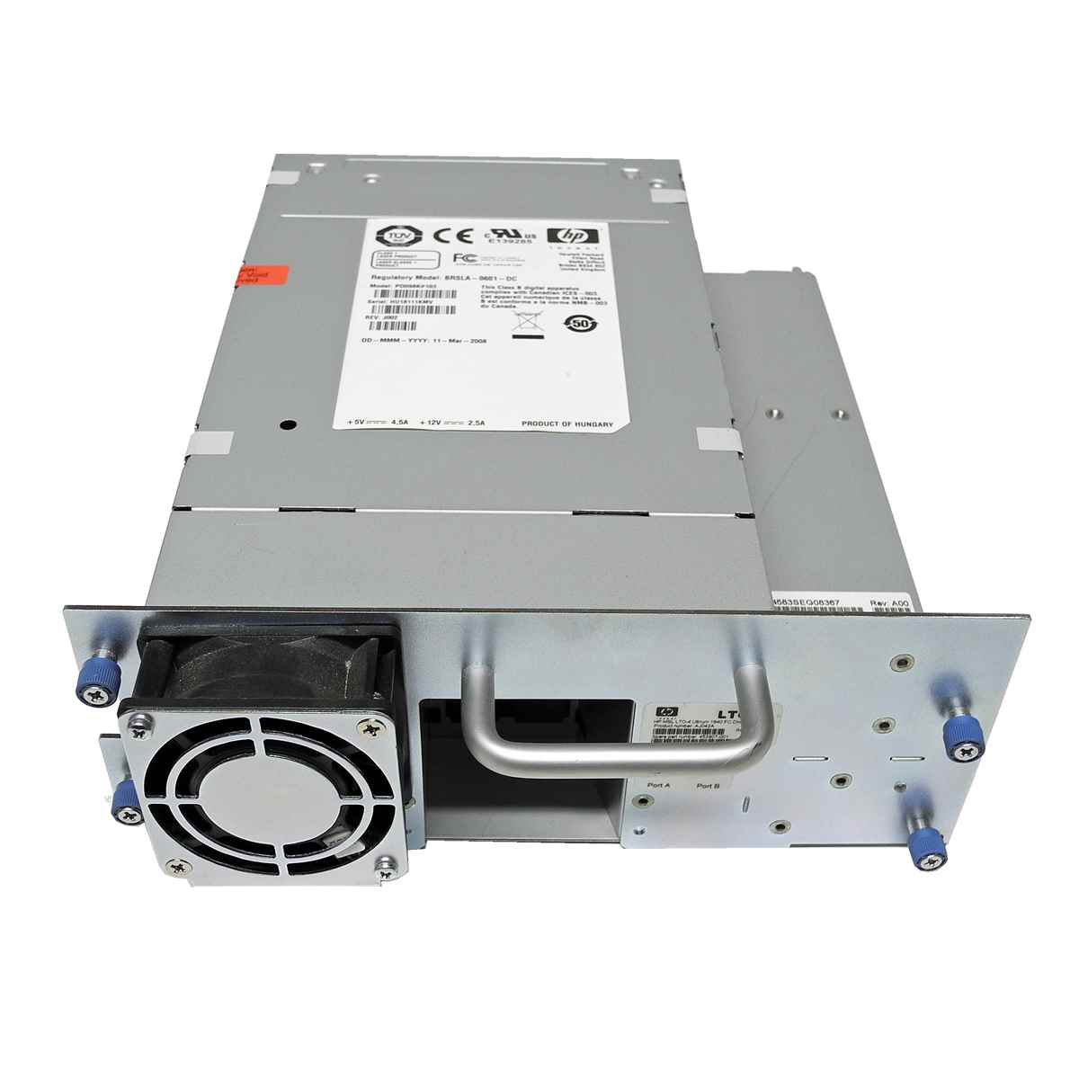 HP MSL Ultrium 1840 LTO4 FC BRSLA-0601-DC Tape Drive/Bandlaufwerk AJ042A 453907-001 MSL2024 MSL4048 HP MSL Ultrium 1840 LTO4 FC BRSLA-0601-DC Tape Drive/Bandlaufwerk AJ042A 453907-001 MSL2024 MSL4048