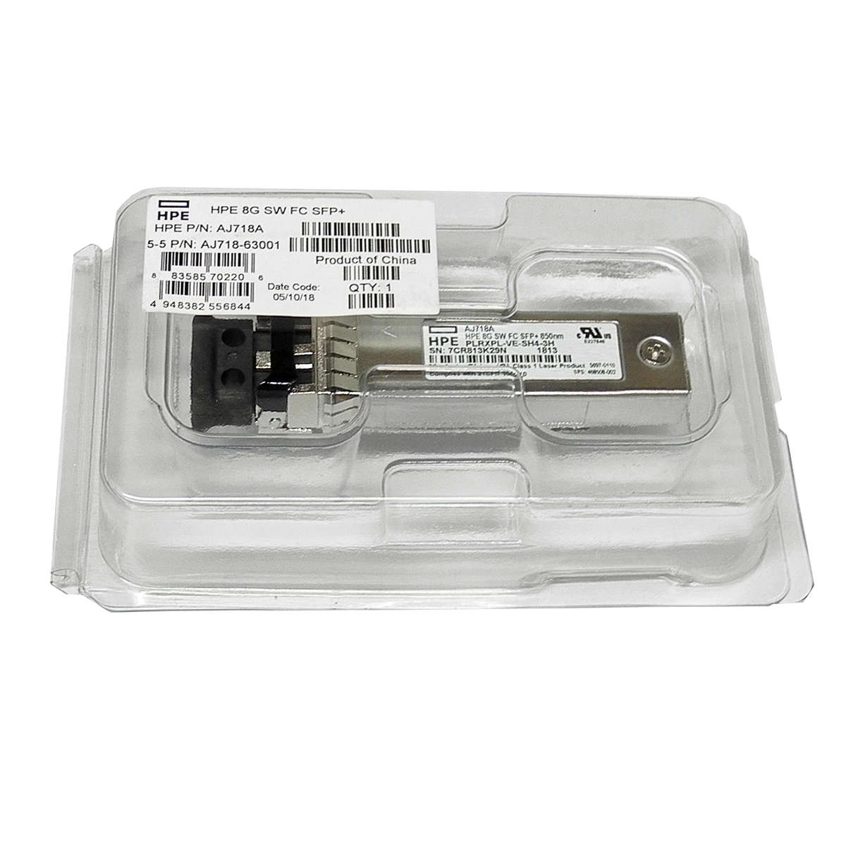 HP-Original-AJ718A-SFP-8Gb-SW-FC-Transceiver-AJ718-001.jpg HP Original AJ718A SFP+ 8Gb SW FC Transceiver AJ718-63001 SPS 468508-002 neu