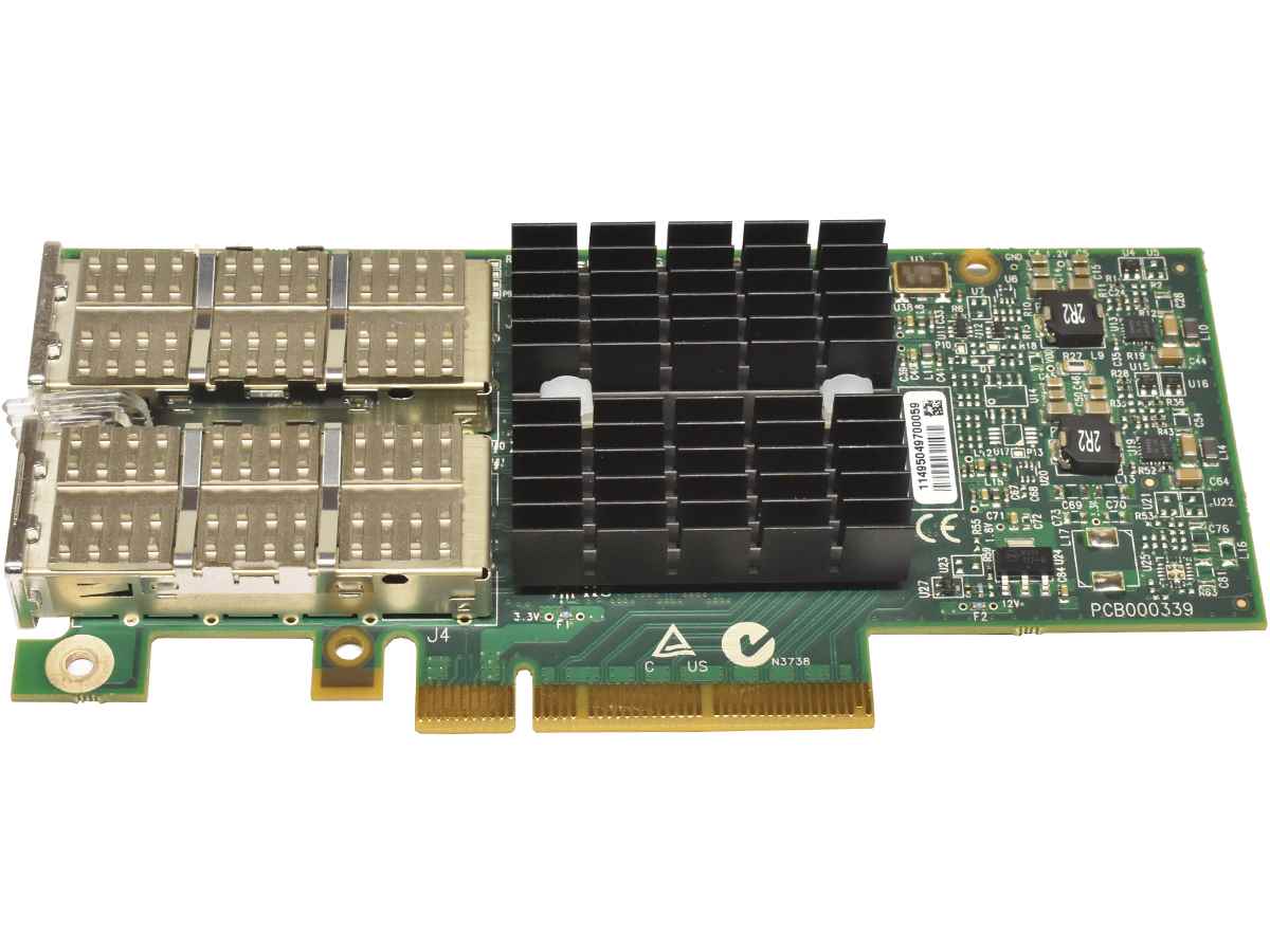 Fujitsu CA05954-2102 A3C40136900 Dual-Port FDR 54G QSFP+ Infiniband HCA Network Adapter PCIe x8 ohne Bracket