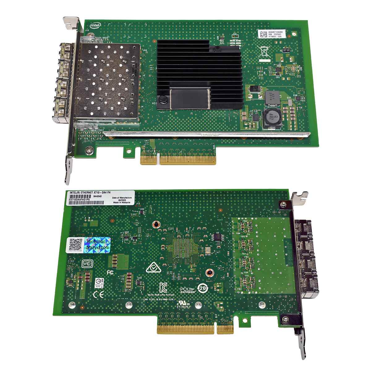 Lenovo Intel X710-DA4 4-Port 10GbE PCI-Express x8 Server Adapter X710DA4FHG1P5 Lenovo Intel X710-DA4 4-Port 10GbE PCI-Express x8 Server Adapter X710DA4FHG1P5
