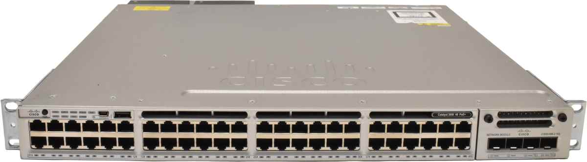 Cisco Catalyst WS-C3850-48F-L V05 48-Port PoE+ C3850-NM-4-1G Module Gbit Switch