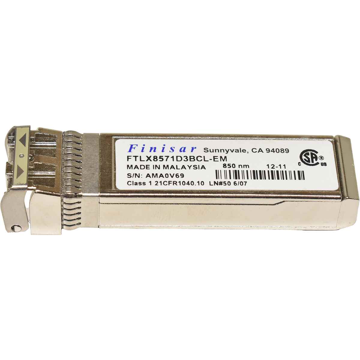 Finisar GBIC FTLX8571D3BCL-EM 10Gb SFP+ 850nm 300m Transceiver Finisar GBIC FTLX8571D3BCL-EM 10Gb SFP+ 850nm 300m Transceiver
