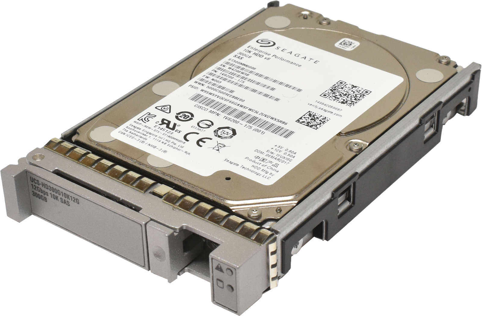 Cisco Seagate 300GB 2.5" 12G 10K SAS HDD Festplatte ST300MM0008 UCS-HD300G10K15G mit Rahmen