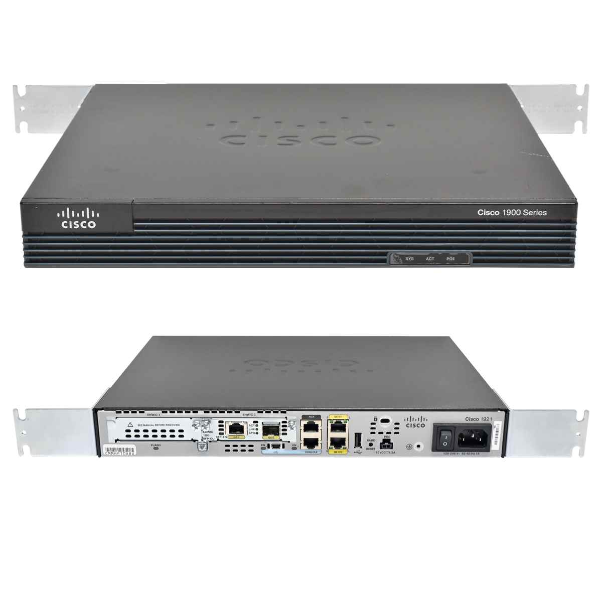 Cisco1921/K9 341-0402-01 Integrated Services Router + Montagewinkel + Modul EHWIC-1GE-SFP-CU