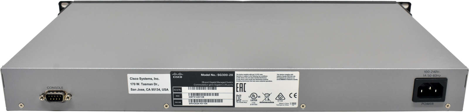 Cisco SG300-28 SRW2024-K9 28-Port RJ-45 GE Switch 2x SFP +Rack Ears