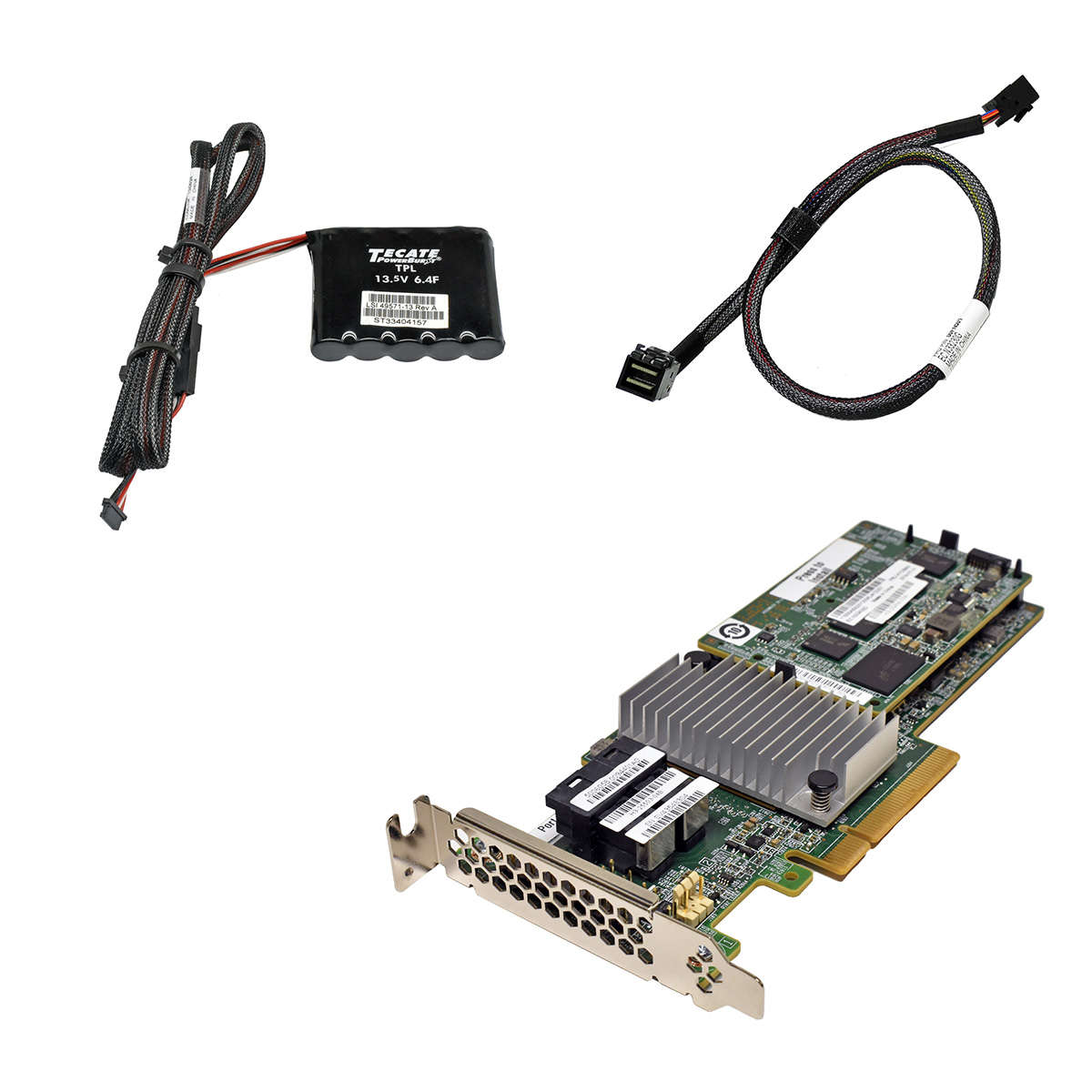 IBM ServeRAID M5210 12G RAID Controller 46C9111 SAS Kabel 2GB Cache BBU LP