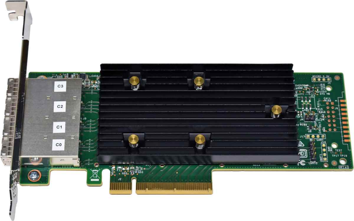 Lenovo ThinkSystem 430-16e Quad-Port 12Gb/s SFP SAS/SATA PCIe HBA 01KN503