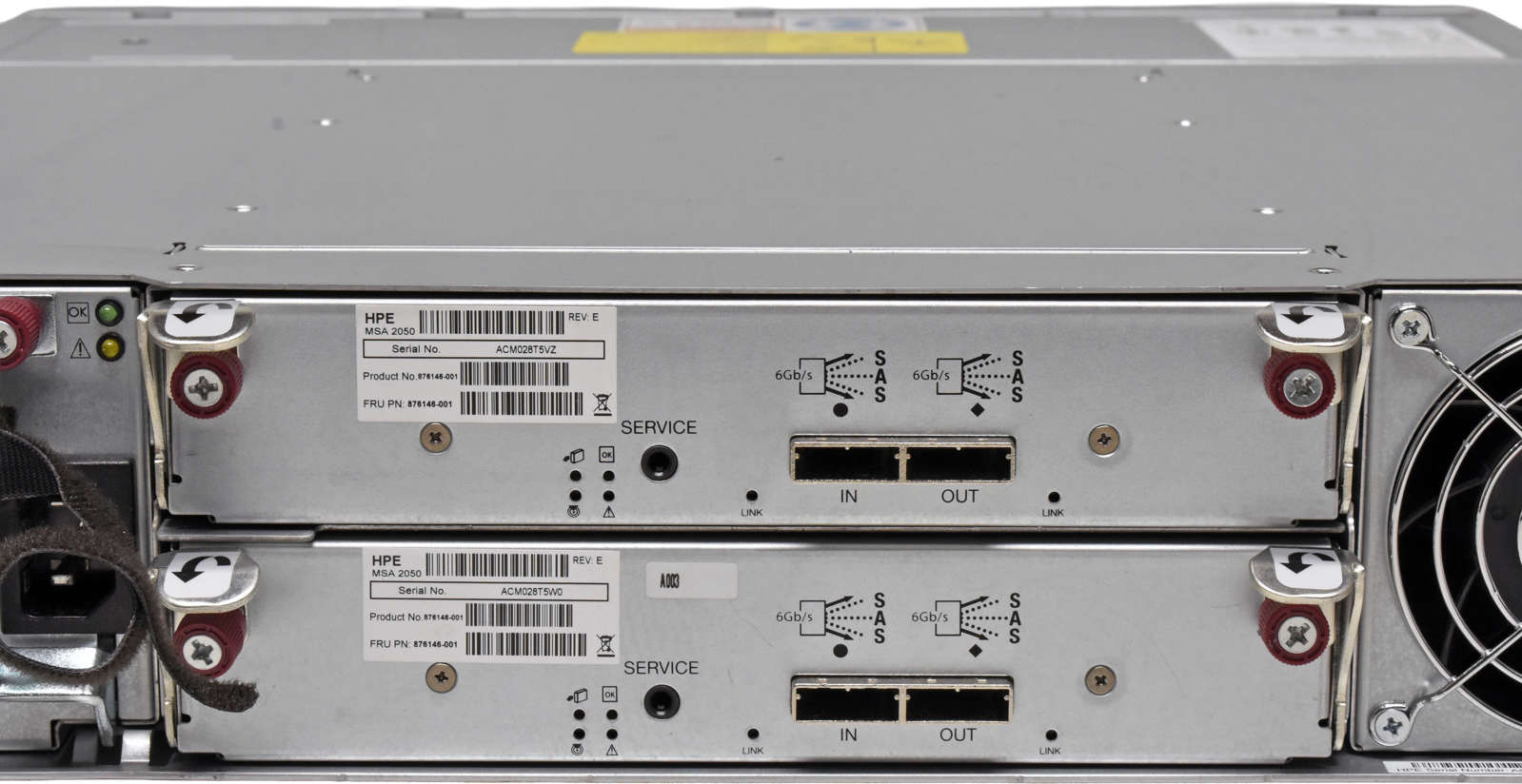 HP MSA 2050 SFF Enclosure Q1J07B 2x 6G x2 Controller 876146-001 24x SFF 2.5 noHDD
