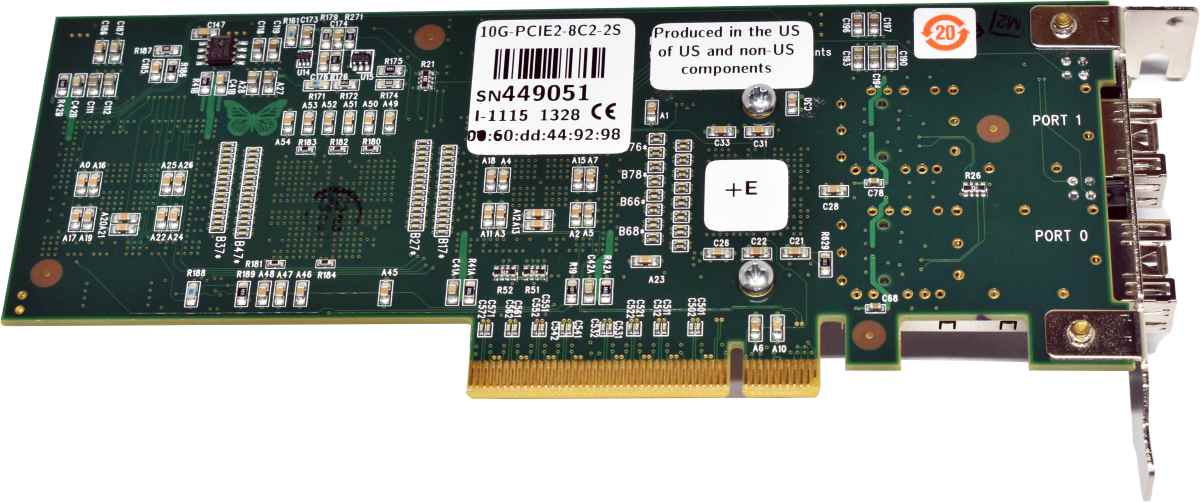 Myricom 10G-PCIE2-8B2-2S Dual-Port FC 10GbE PCIe x8 Network Adapter LP Myricom 10G-PCIE2-8B2-2S Dual-Port FC 10GbE PCIe x8 Network Adapter LP