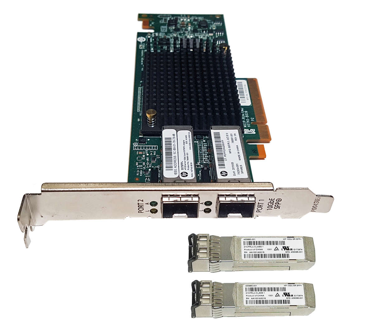 HP 557SFP+ Dual-Port 10G PCIe x8 Server Adapter 788991-001 792834-001 FP 2x GBIC
