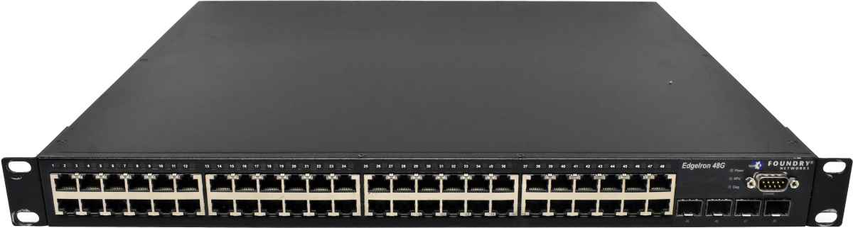 FOUNDRY EdgeIron 48G EIF48G 48-Port RJ-45 GE Switch 4x SFP Rack Ears FOUNDRY EdgeIron 48G EIF48G 48-Port RJ-45 GE Switch 4x SFP Rack Ears