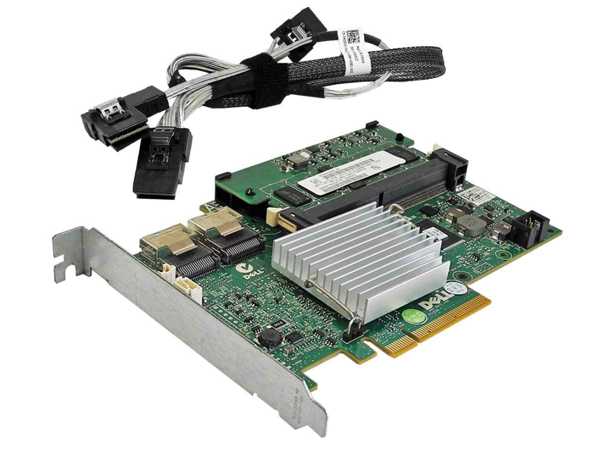 DELL PERC H700 6 Gb/s PCI-E x8 512 MB SAS RAID Controller 01THG8 +Kabel