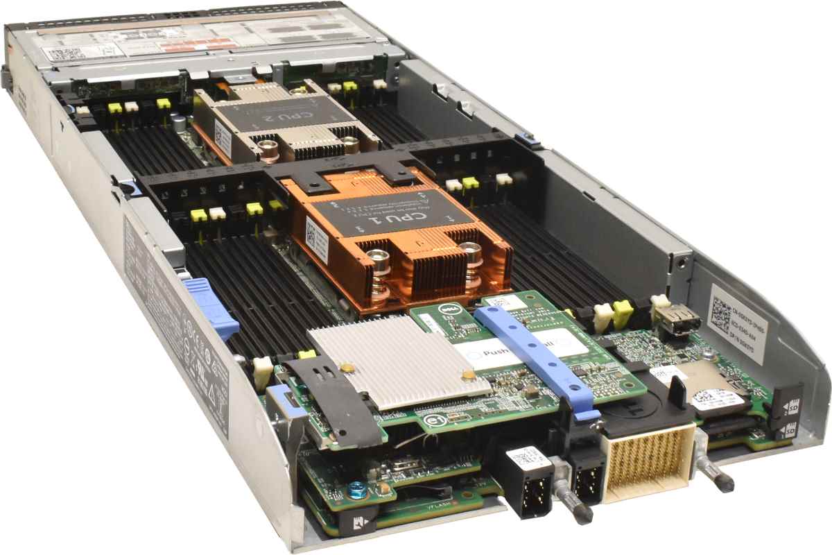 DELL PowerEdge FC630 Blade ohne CPU 0 RAM QLogic 57840S10GB Quad-Port DC SD Card Reader FC PCI Mezzanine Card 2x Kühler