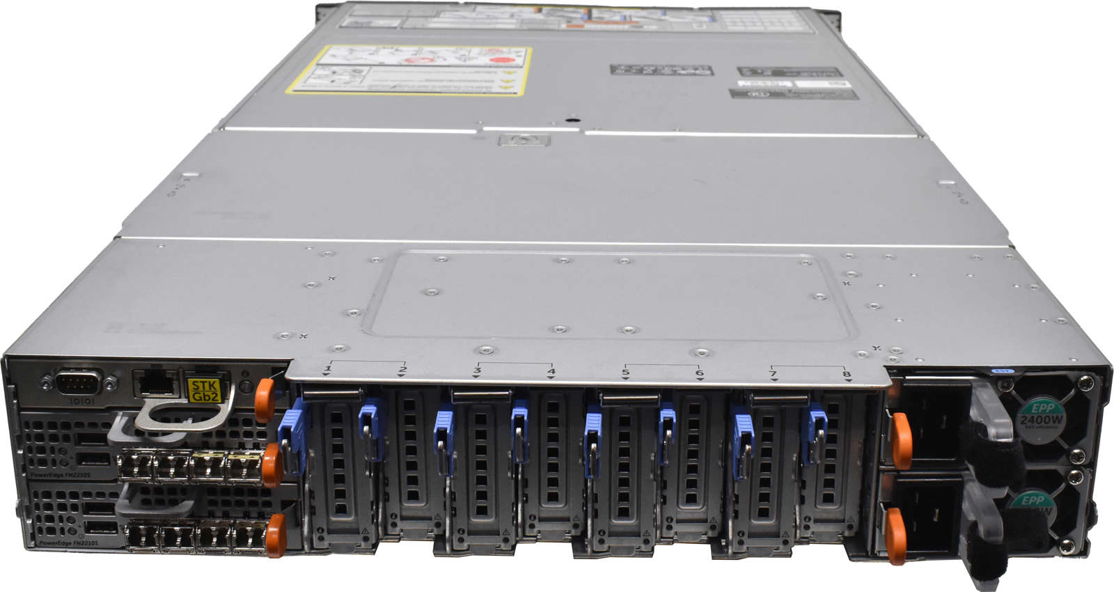 Dell-PowerEdge-FX2s-Rack-Server-0XJ6VP-CMC-2x-FN22-002.jpg Dell PowerEdge FX2s Rack Server 0XJ6VP CMC 2x FN2210S 8xGBIC 8x Riser Module 2x PSU