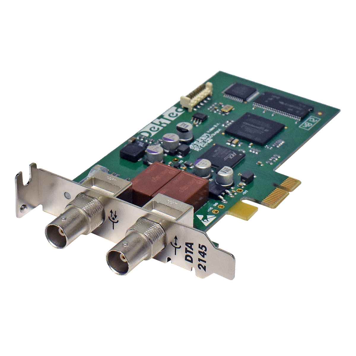 DekTec DTA-2145 ASI/SD-SDI input output with relay bypass for PCIe LP DekTec DTA-2145 ASI/SD-SDI input output with relay bypass for PCIe LP