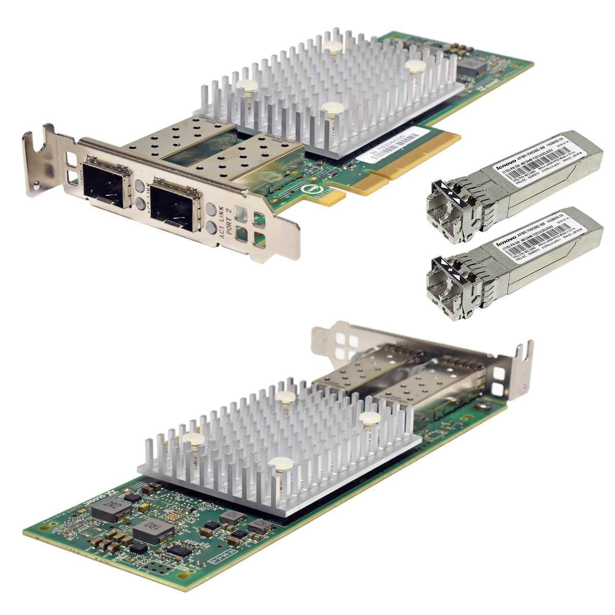 Dell 0807N9 QL41112 Dual-Port 10G SFP+ NIC PCIe x8 LP +2 Mini GBICs Dell 0807N9 QL41112 Dual-Port 10G SFP+ NIC PCIe x8 LP +2 Mini GBICs