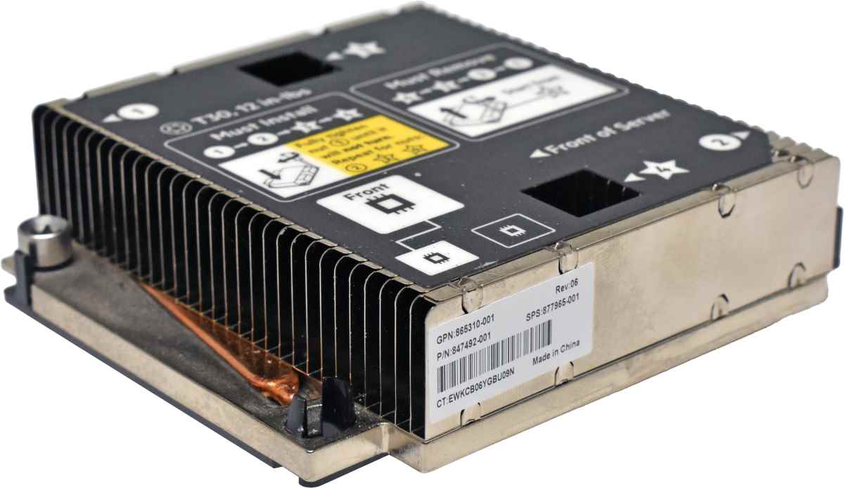 HP 847492-001 865310-001 877965-001 CPU 2 Heatsink for ProLiant BL460C G10 HP 847492-001 865310-001 877965-001 CPU 2 Heatsink for ProLiant BL460C G10