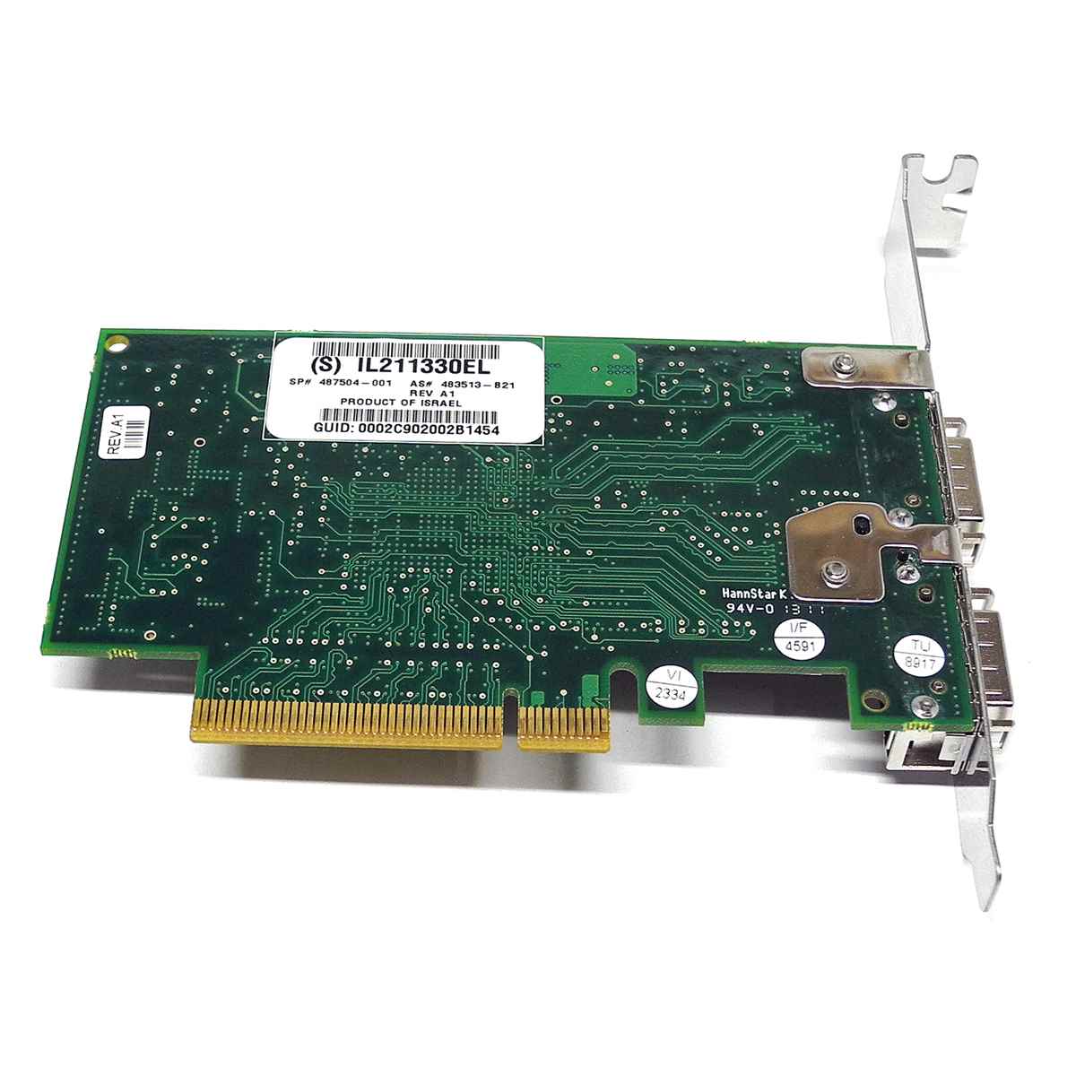HP Dual Port Infiniband 4X DDR PCIe x8 HC Adapter 487504-001 483513-B21 HP Dual Port Infiniband 4X DDR PCIe x8 HC Adapter 487504-001 483513-B21