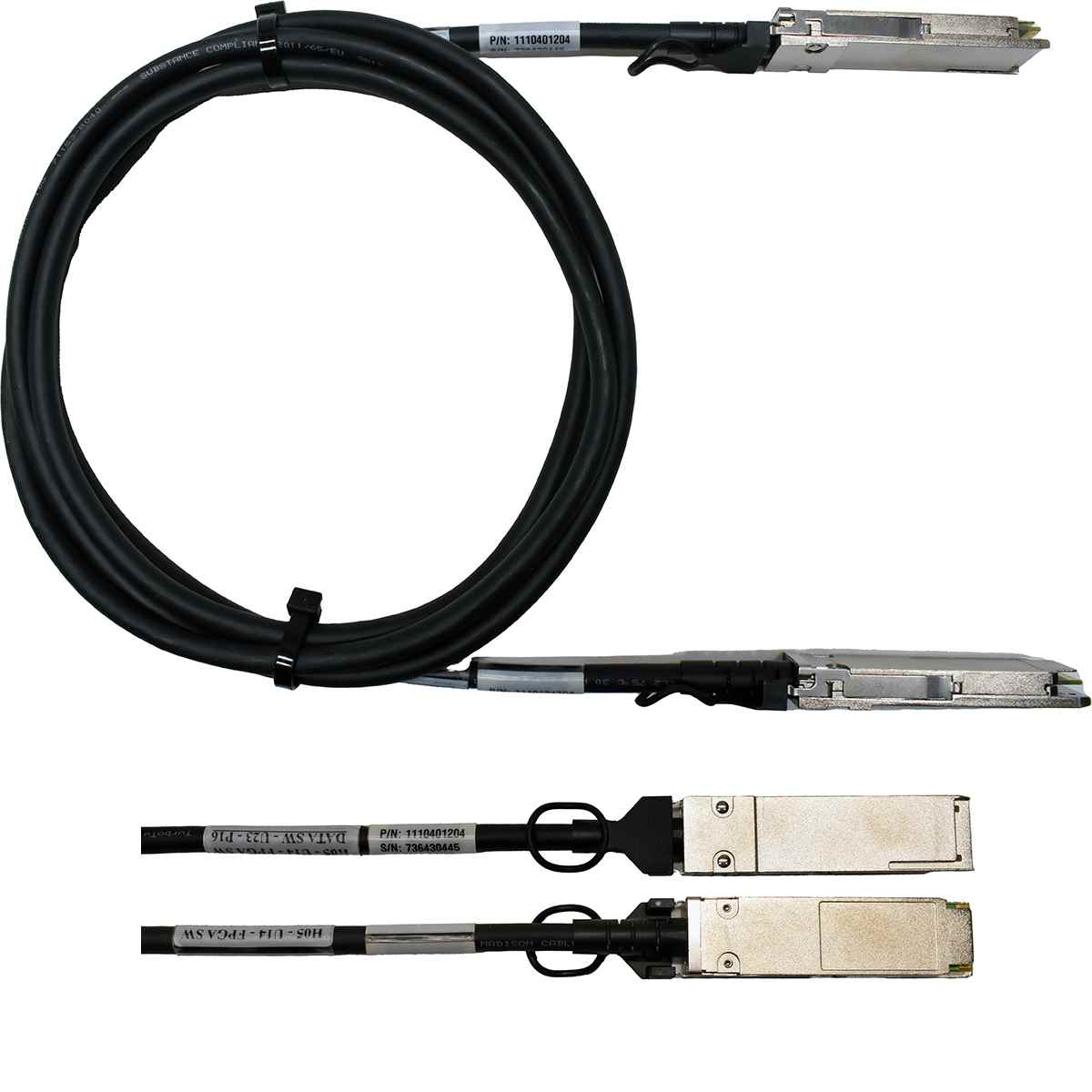 Molex Datenkabel 2m lang 40Gb QSFP+ - QSFP+ 30AWG 1110401204 Molex Datenkabel 2m lang 40Gb QSFP+ - QSFP+ 30AWG 1110401204