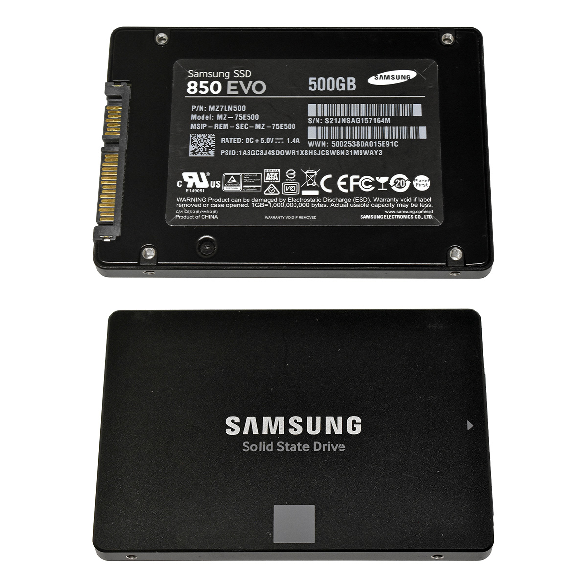 Samsung 850 EVO 500GB 2.5" 6G SATA SED SSD MZ-75E500 MZ7LN500