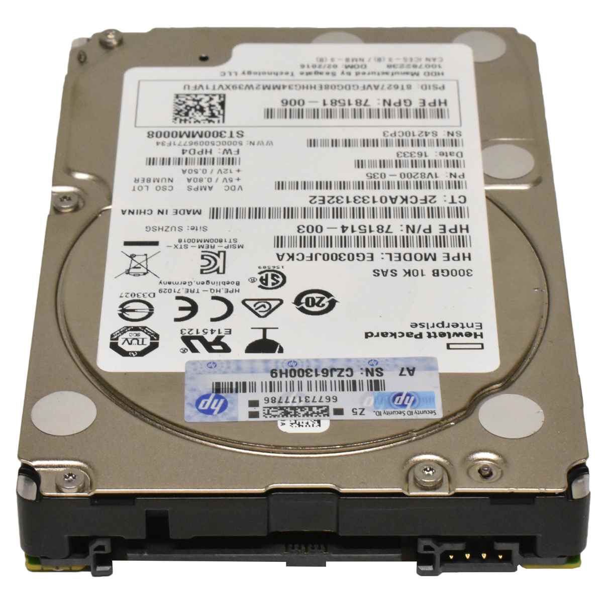 10 x HP 300GB 2.5" 6G 10K SAS HDD Festplatte 507129-004 641552-001 HUC109030CSS600 HP 300GB 2.5" 12G 15K SAS HDD Festplatte EH0300JDYTH 748385-001 759221-001