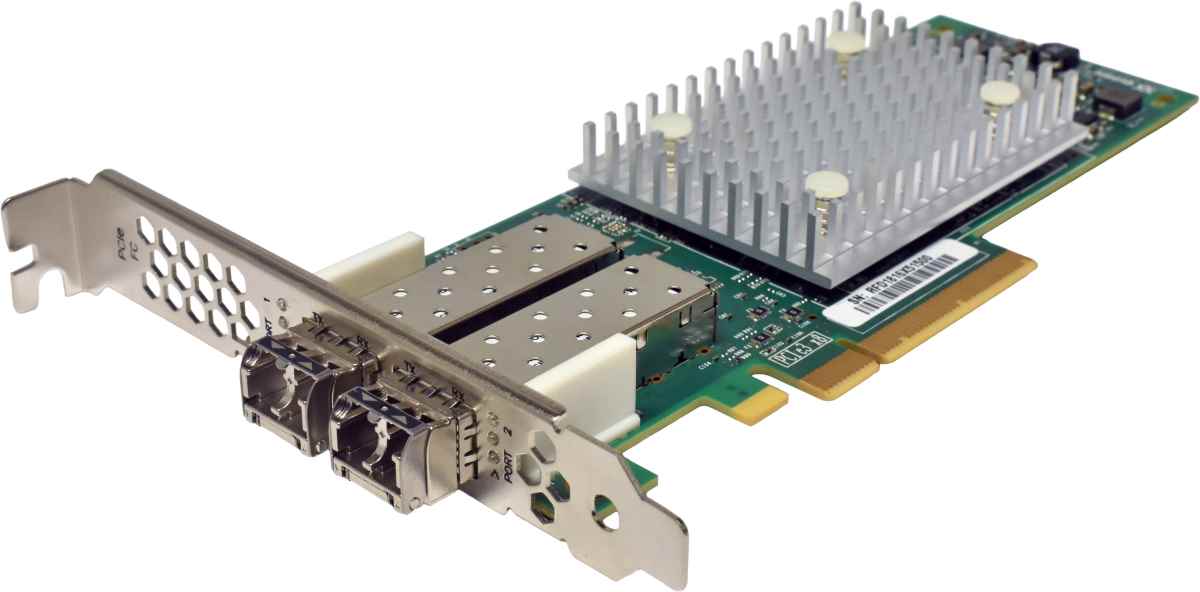 Fujitsu QLE2692-F BK3210407-35 Dual-Port 16Gb FC HBA PCIe x8 3.0 FP 2x Mini GBIC