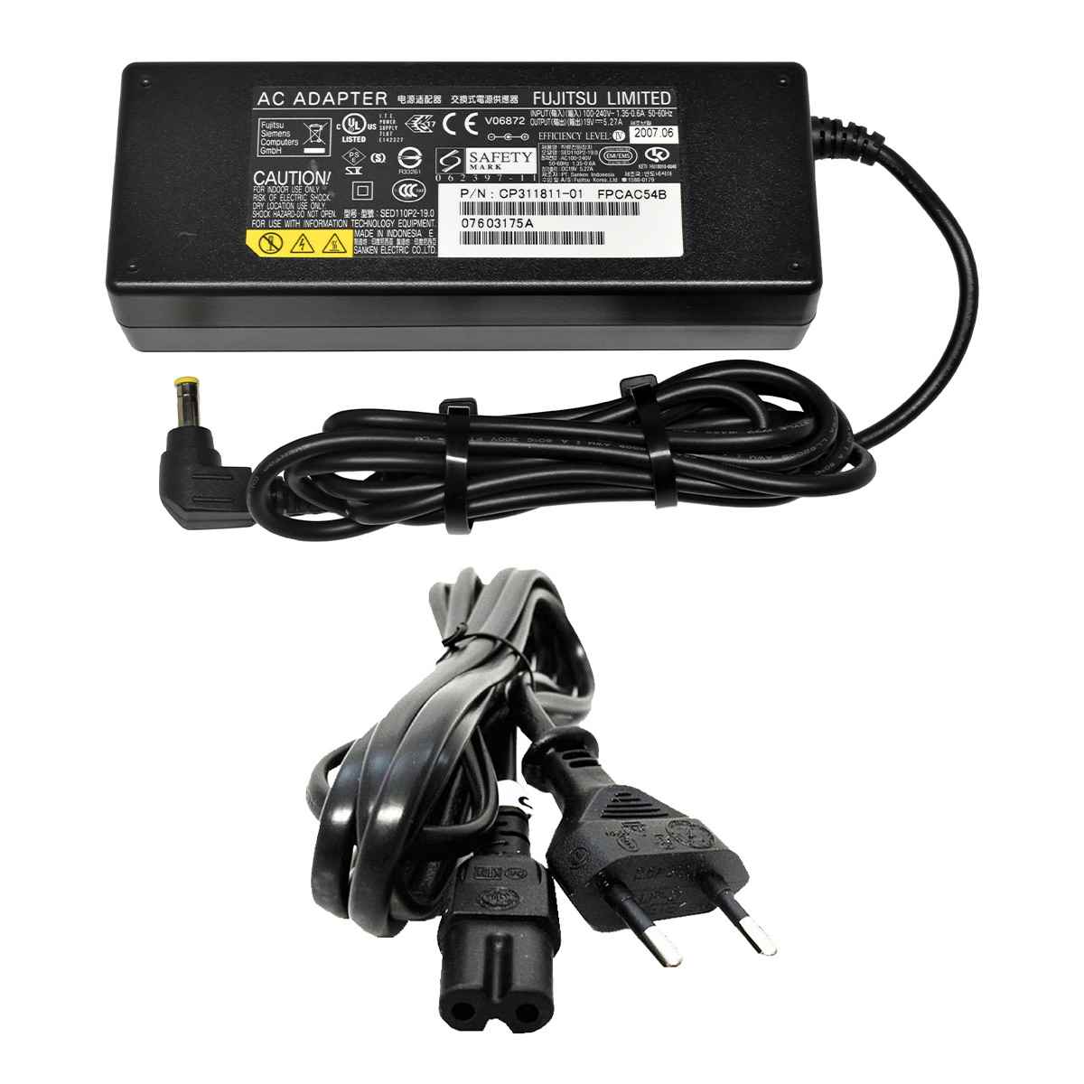 Fujitsu SED110P2-19.0 CP311811-01 FPCAC54B 100W AC Adapter 19V 5.27A +Power Cord Fujitsu SED110P2-19.0 CP311811-01 FPCAC54B 100W AC Adapter 19V 5.27A +Power Cord