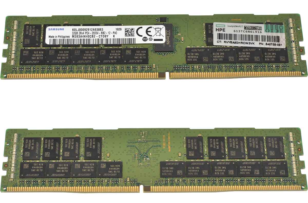 HP Samsung 32GB 2Rx4 PC4-2666V DDR4 RAM M393A4K40CB2-CTD 840758-091 G10 64GB HP Samsung 2x32GB 2Rx4 PC4-2666V DDR4 RAM M393A4K40CB2-CTD 840758-091 G10