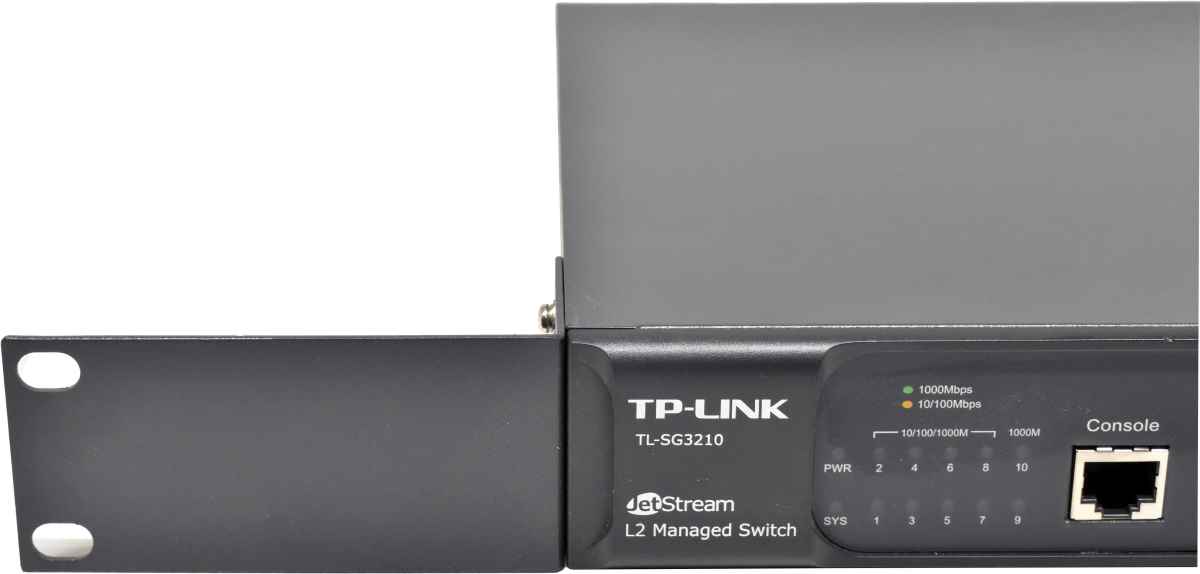TP-Link TL-SG3210 JetStream 8-Port RJ-45 GE L2 Managed Switch 2x SFP Rack Ears TP-Link TL-SG3210 JetStream 8-Port RJ-45 GE L2 Managed Switch 2x SFP Rack Ears
