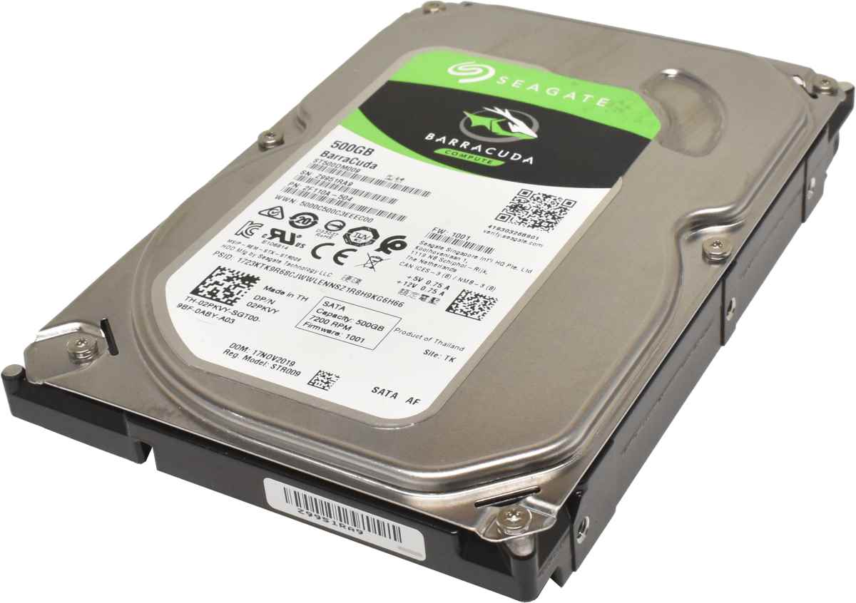 Seagate BarraCuda 3.5" 500GB 7.2K 6G SATA HDD Festplatte ST500DM009 2F110A-504 02PKVY