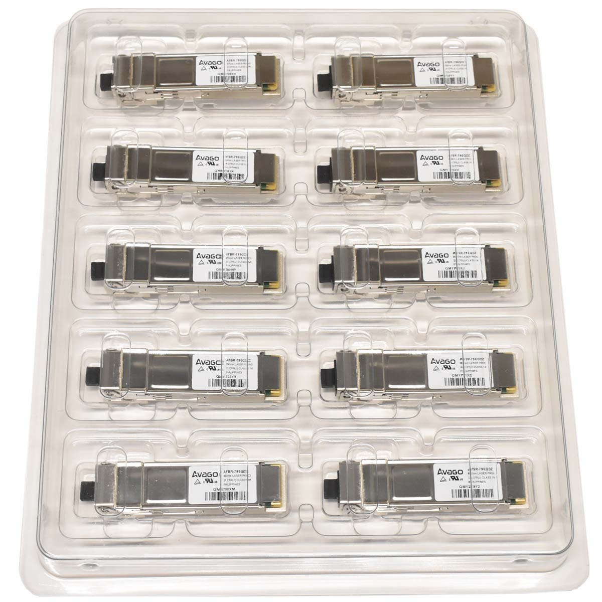 10x AVAGO AFBR-79EQDZ 40Gb QSFP+ MPO MTP 850 nm MMF 150m Transceiver NEW NEU 10x AVAGO AFBR-79EQDZ 40Gb QSFP+ MPO MTP 850 nm MMF 150m Transceiver NEW NEU