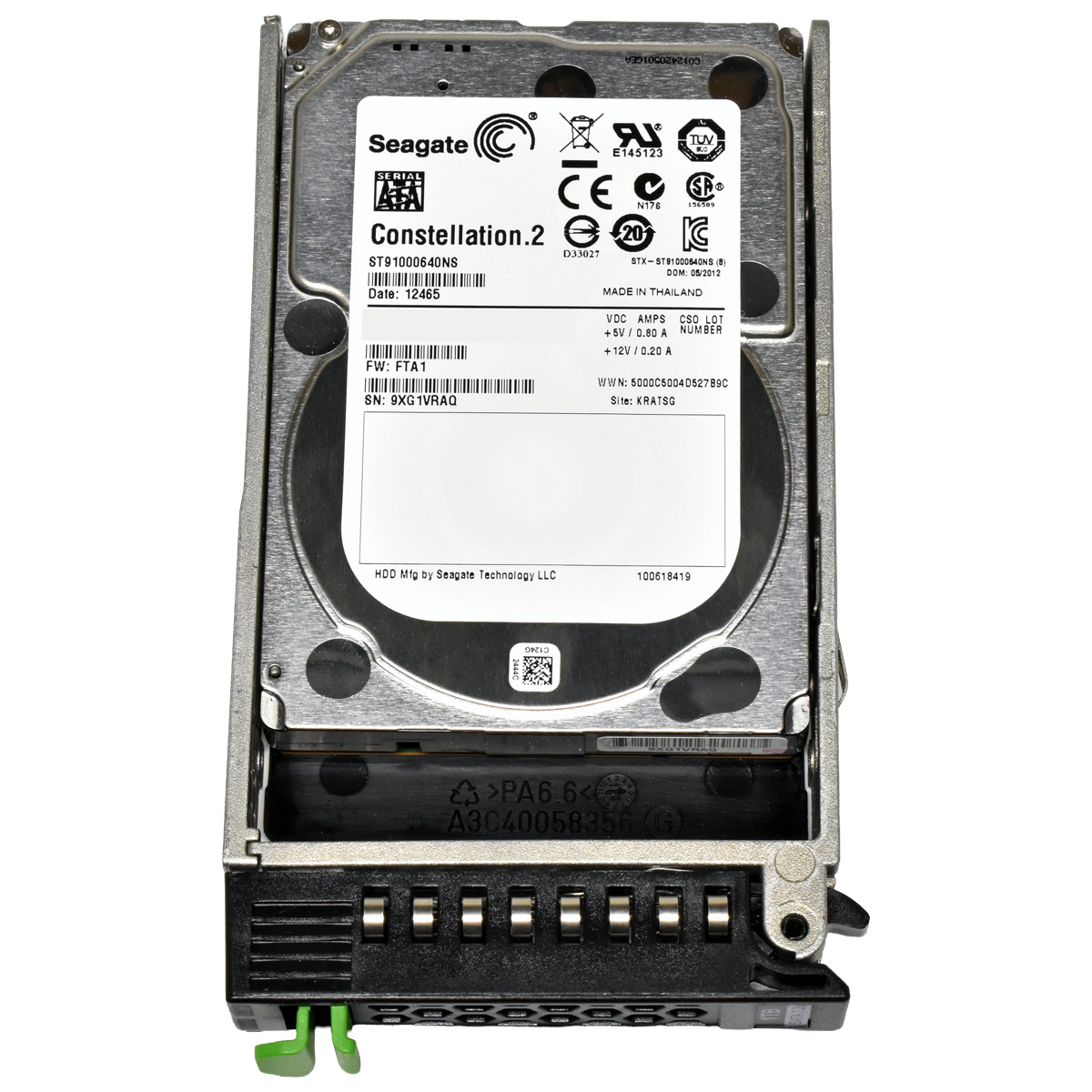 Fujitsu Seagate ST91000640NS +Caddy A3C40101974_1.jpg Fujitsu Seagate 1TB 2.5" 7.2 K 6G SATA HDD ST91000640NS +Caddy A3C40101974