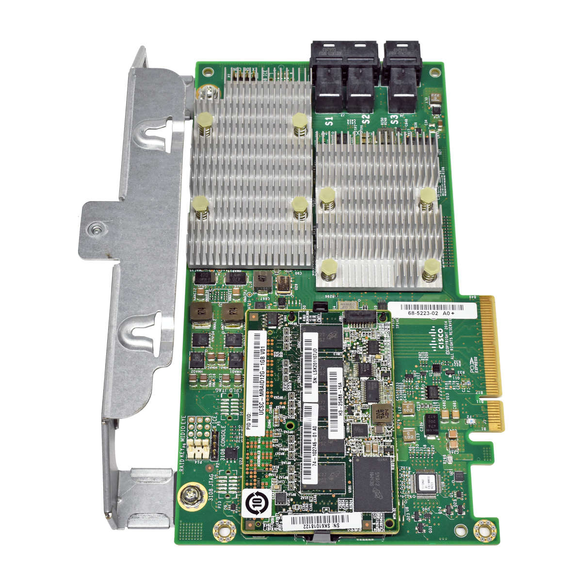 Cisco-UCS-C460-M4-12G-RAID-Controller-73-16109-02-006.jpg Cisco UCS C460 M4 12G RAID Controller 73-16109-02 + Cache Modul UCSC-MRAID12G-1GB + BBU + Kabel + Mounting Bracket